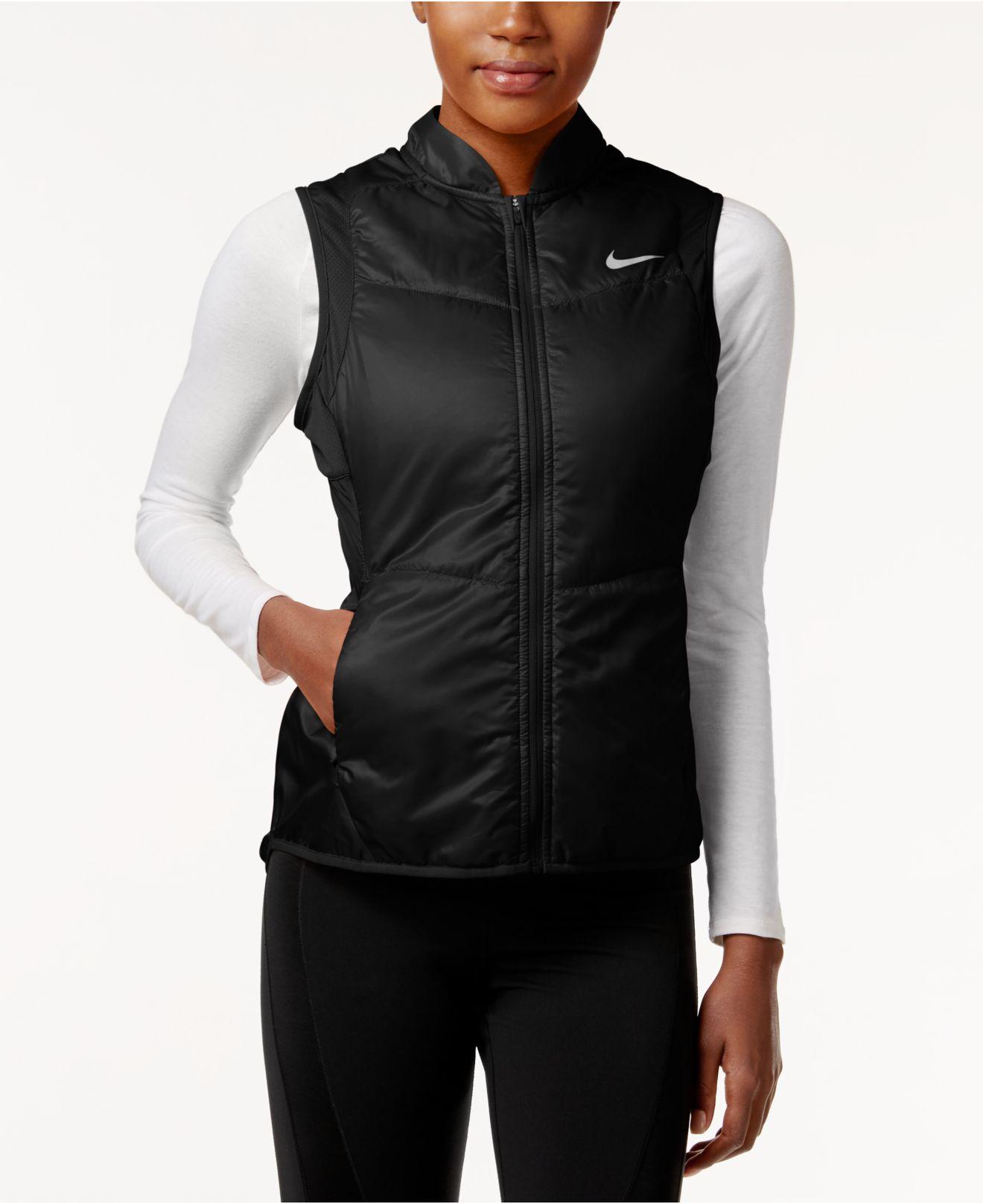 Nike Synthetic Polyfill Running Vest in Black Lyst